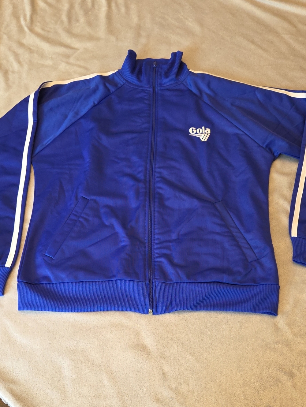 Women's Gola Tracksuit Top, Size L, Royal Blue & White